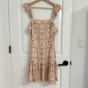 NWOT Agua Bendita x Target Pink Floral Ruffled Dress